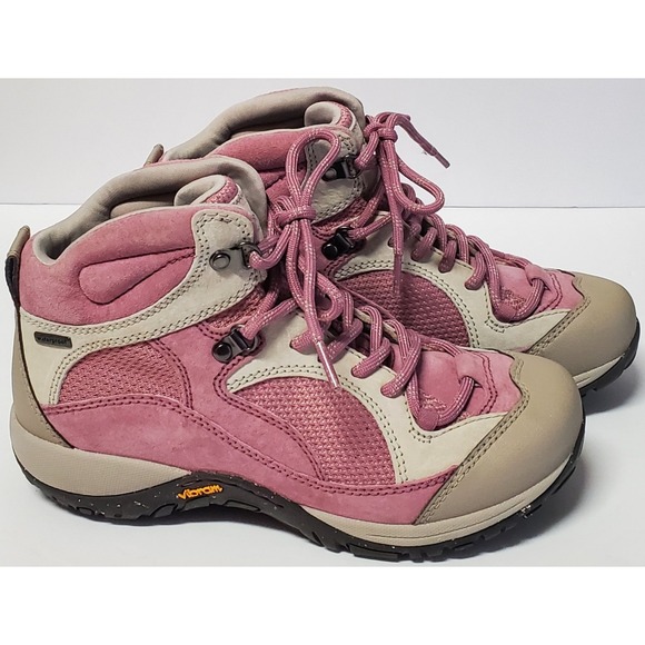 DANSKO Vibram Waterproof 38/7.5-8 US Leather &Fabric Rubber Sole Posy Mauve NWOT - Picture 4 of 13